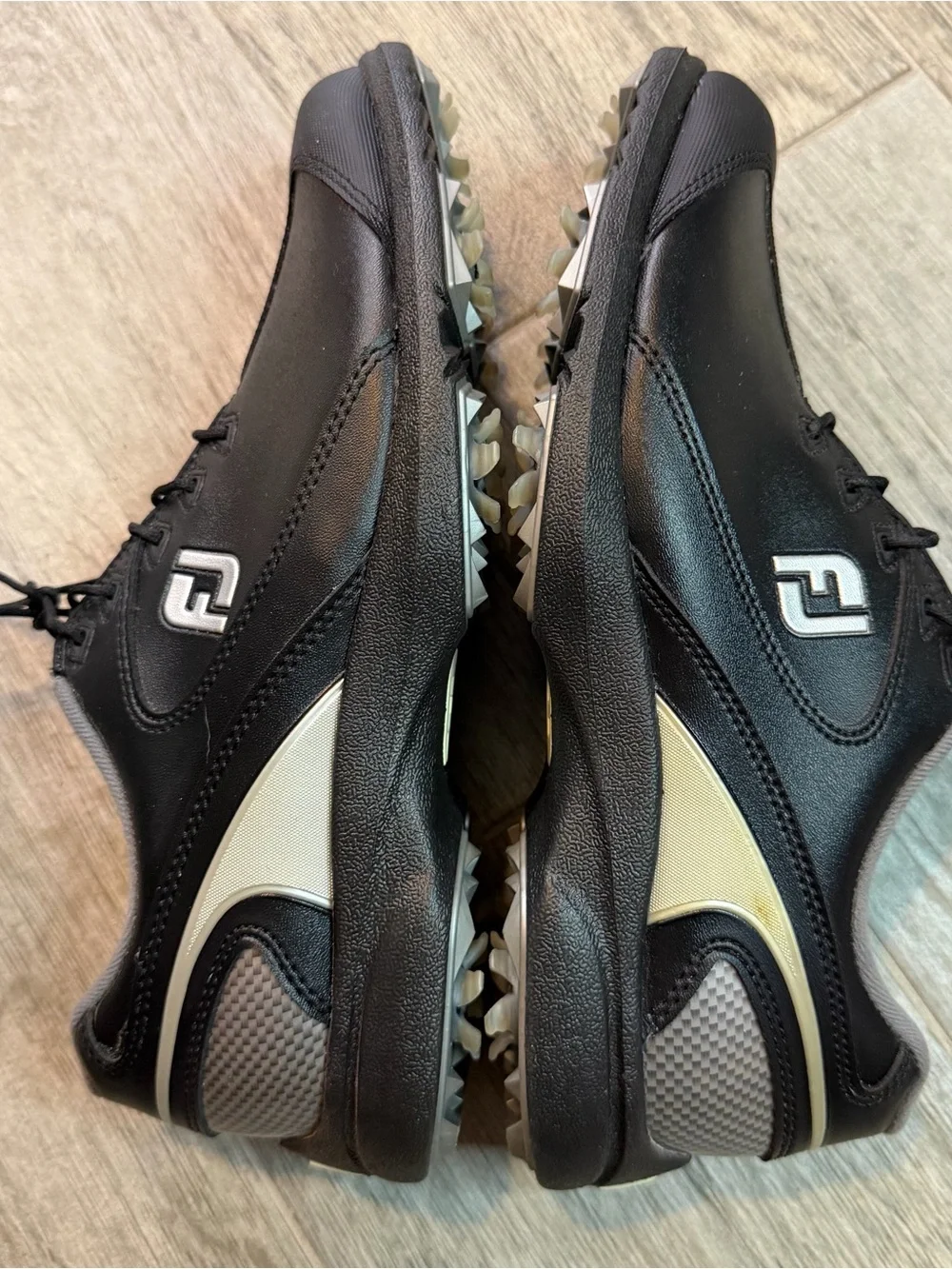 FootJoy Sports LT Golf Men’s Size 8 58038 Black Leather Waterproof Soft Spike